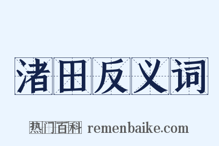 渚田反义词是什么意思的图片